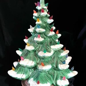 Atlantic Mold Ceramic Christmas Tree with Multicolor Lights